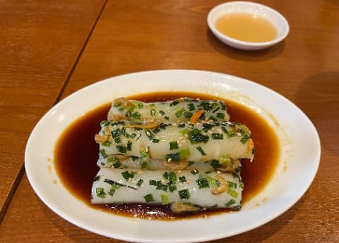 ネギと干しえび入りの蒸しチョンファン